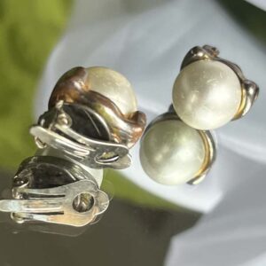 Faux pearls vintage klips minđuše